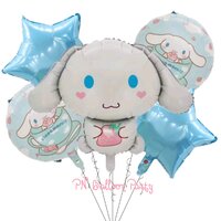 KUROMI Sanrio ลูกโป่งชินนาม่อนโรล ชุด 5 ชิ้น kuromi balloons