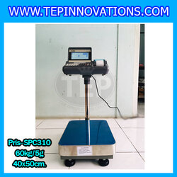 เครื่องชั่งดิจิตอลแบบนับชิ้นงานพร้อมปริ้นเตอร์ในตัว ตาชั่งนับจำนวนดิจิตอลและพิมพ์สติ๊กเกอร์ เครื่องชั่ง60kg ความละเอียด 5g เครื่องชั่งนับชิ้นงาน เครื่องชั่งยี่ห้อ " PRIS " รุ่น SPC310