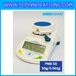 เครื่องชั่งวิเคราะห์ความชื้น50กรัม เครื่องชั่งน้ำหนัก50กรัม เครื่องชั่งหาความชื้น50g เครื่องชั่งวัดความชื้น50g กิโลดิจิตอลหาความชื้น ความละเอียด 0.001g ADAM PMB-53 50g/0.001g จานชั่งขนาดเส้นผ่าศูนย์กลาง100 mm.