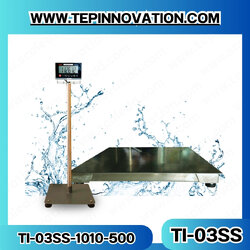 เครื่องชั่งแสตนเลส500กิโลกรัม เครื่องชั่งตั้งพื้น500กิโลกรัม ความละเอียด100กรัม ขนาดแท่น 1x1m. ยี่ห้อ TIGER รุ่น TI-03SS