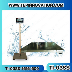 เครื่องชั่งแสตนเลส500กิโลกรัม เครื่องชั่งตั้งพื้น1ตัน ความละเอียด100กรัม ขนาดแท่น 1.5x1.5m. ยี่ห้อ TIGER รุ่น TI-03SS