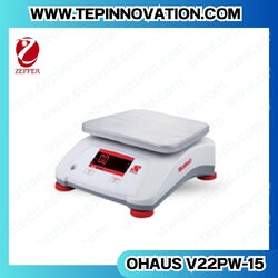 เครื่องชั่งกันน้ำ15kg เครื่องชั่งดิจิตอล15kg ตาชั่งกันน้ำ15กิโลกรัม เครื่องชั่งดิจิตอล15kg พิกัดน้ำหนัก 15kg ความละเอียด 2g ยี่ห้อ OHAUS รุ่น V22PWE (เครื่องชั่งผ่านตรวจรับรองจากสำนักชั่งตวงวัด)