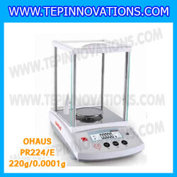 เครื่องชั่ง220กรัม เครื่องชั่งน้ำหนัก220x0.0001g เครื่องชั่งละเอียดสูง220กรัม เครื่องเครื่องชั่งทศนิยม 4 ตำแหน่ง ตาชั่งดิจิตอล220g พิกัดน้ำหนัก 220g ความละเอียด 0.0001g ยี่ห้อ OHAUS รุ่น PR224/E