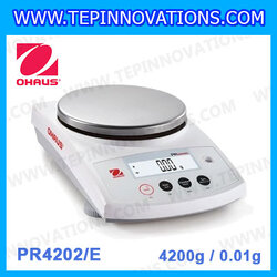 เครื่องชั่งดิจิตอล ทศนิยม 2 ตำแหน่ง PR4202/E พิกัด 4200g x0.01g เครื่องชั่งละเอียดสูง4200g เครื่องชั่งน้ำหนัก 4200g ตาชั่ง 4200 กรัม พิกัดน้ำหนัก 4200 g ความละเอียด 0.01 g ยี่ห้อ OHAUS รุ่น PR Series (เครื่องชั่งตรวจรับรองจากสำนักงานกลางชั่งตวงวัด)