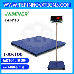 เครื่องชั่งดิจิตอล500kg รุ่น JWI-710 ขนาดแท่น 1x1m. เครื่องชั่ง500kg ตาชั่งดิจิตอล500kg พิกัด 500kg ความละเอียด 0.05kg ยี่ห้อ JADEVER