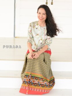 จกกิ้นทอโบราณลายขันดอก