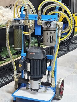 Filter Cart รถดูดกรองน้ำมันไฮดรอลิค รุ่นกรอง 150 ไมครอน มีแม่เหล็ก 2 กรอง (150+10 ไมครอน)