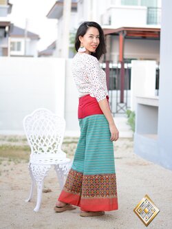 กะเปงผ้าฝ้ายตีนจกทอมือ