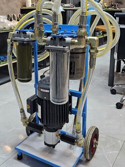 Filter Cart รถดูดกรองน้ำมันไฮดรอลิค รุ่นกรอง 150 ไมครอนมีแม่เหล็ก แบบ 3 กรอง 150+10+3 Micron