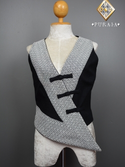 PUS023 เสื้อผ้าฝ้ายแต่งตีนจก