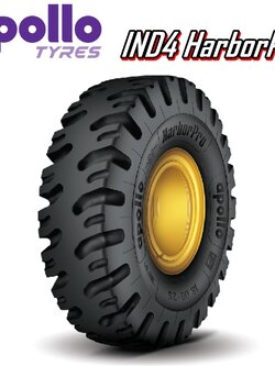 ยางรถบรรทุกขนาดใหญ่ ยางรถเหมือง ขนาด 18.00-25 รุ่น IND4 HarborPro ชนิด TL 40PR ยี่ห้อ APOLLO