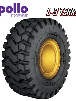 ยางรถอุตสาหกรรม รถตัก รถเกรด ขนาด 17.5-25 ,20.5-25 ,23.5-25 รุ่น L-3 TERRA ชนิด TLยี่ห้อ APOLLO