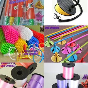 อุปกรณ์ ริบบิ้น ที่สูบลม ป้าย ธง ไม้ลูกโป่ง