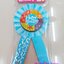 ป้ายโบว์วันเกิดติดหน้าอก มีเข็มกลัดในตัว Happy Birthday Pin สีม่วง