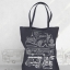 caliiicoกระเป๋าสะพายผ้ายีนส์ ลายไทยแลนด์ Tote bag denim fabric print with Bangkok story
