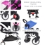 Portable PushChair รถเข็นเด็ก พับได้ แบบพกพา เดินทาง พร้อมสายรัด Safety ล้อหมุน 360 องศา สีส้ม