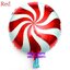 ลูกโป่งอมยิ้ม แคนดี้ ลูกกวาด สีแดง Round Shape Candy Foil Balloon
