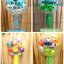 Set ลูกโป่งบับเบิ้ลจีน Happy Birthday แบบเป่าลมใส่ก้านถือ+พู่กระดาษ