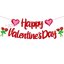 ป้ายวาเลนไทน์ Happy Valentine's Day Flag Branner