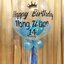 ลูกโป่งบับเบิ้ลญี่ปุ่น สีฟ้า ขนาด 24 นิ้ว พร้อมข้อความ+พู่ Bubble Balloons Colorful