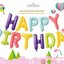 ลูกโป่งตัวอักษรวันเกิด colorful Happy Birthday Alphabet Foil Balloon