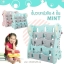 Baby Book Shelf ชั้นวางหนังสือ นิทาน 4 ชั้น สีพาสเทลลายยี่ราฟ สำหรับเด็ก ชั้นวางหนังสือเด็กโปร่ง ลายหัวใจ โครงสร้างแข็งแรง