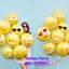 ลูกโป่งหน้ายิ้มใส่แว่นดำทรงกลม Smile Face Round Shape Foil Balloon
