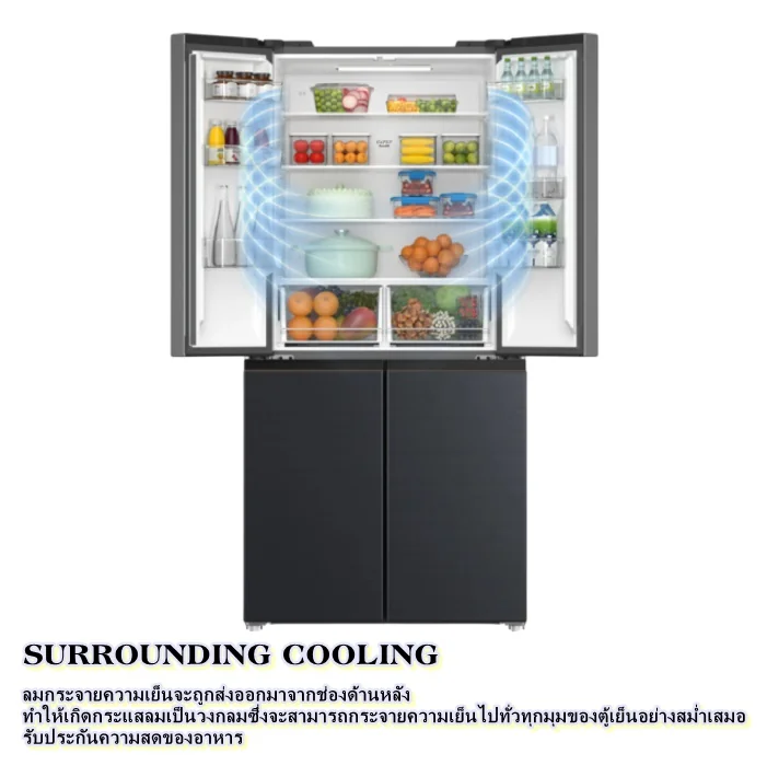 Toshiba ตู้เย็น 4 ประตู รุ่น GR-RF677WI 18.2 คิว สี Morandi Grey โตชิบา Toshiba ตู้เย็น 4 ประตู รุ่น GR-RF677WI 18.2 คิว สี Morandi Grey โตชิบา