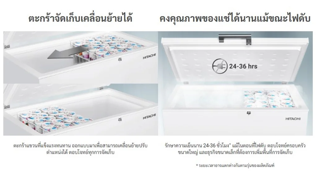 Hitachi ตู้แช่แข็งฝาทึบ 2 ระบบ รุ่น HRCJ11316MNWTH 316 ลิตร (11 คิว) สีขาว | แช่แข็ง-แช่เย็น ตะกร้า 2 ใบ ด้ามจับล็อกกุญแจ ฮิตาชิ Hitachi ตู้แช่แข็งฝาทึบ 2 ระบบ รุ่น HRCJ11316MNWTH 316 ลิตร (11 คิว) สีขาว | แช่แข็ง-แช่เย็น ตะกร้า 2 ใบ ด้ามจับล็อกกุญแจ ฮิตาชิ
