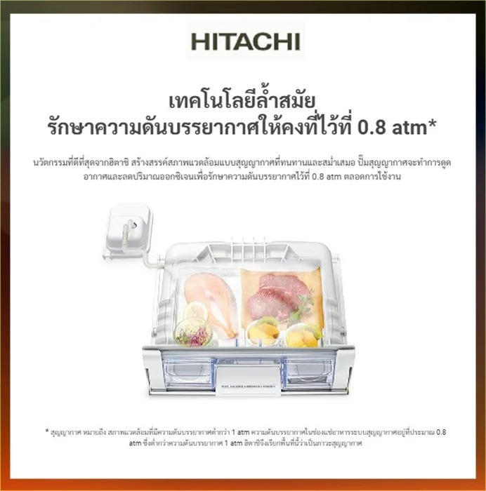Hitachi ตู้เย็น 4 ประตู French Bottom Freezer รุ่น R-WB640VFX 20.1 คิว ฮิตาชิ Hitachi ตู้เย็น 4 ประตู French Bottom Freezer รุ่น R-WB640VFX 20.1 คิว ฮิตาชิ