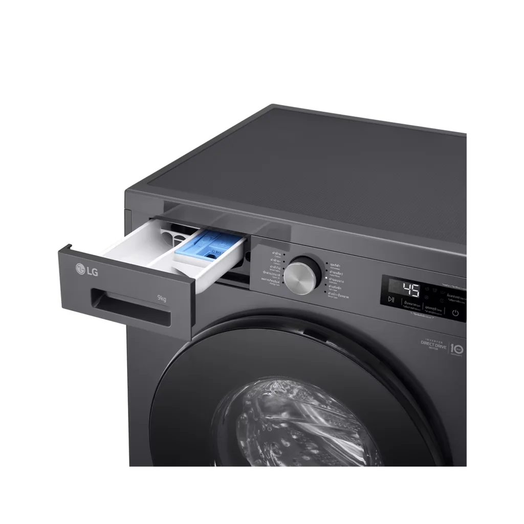 LG เครื่องซักผ้า ฝาหน้า รุ่น FB1209S5M 9 กก. สีดำ | Inverter Direct Drive มอเตอร์ต่อตรง แอลจี