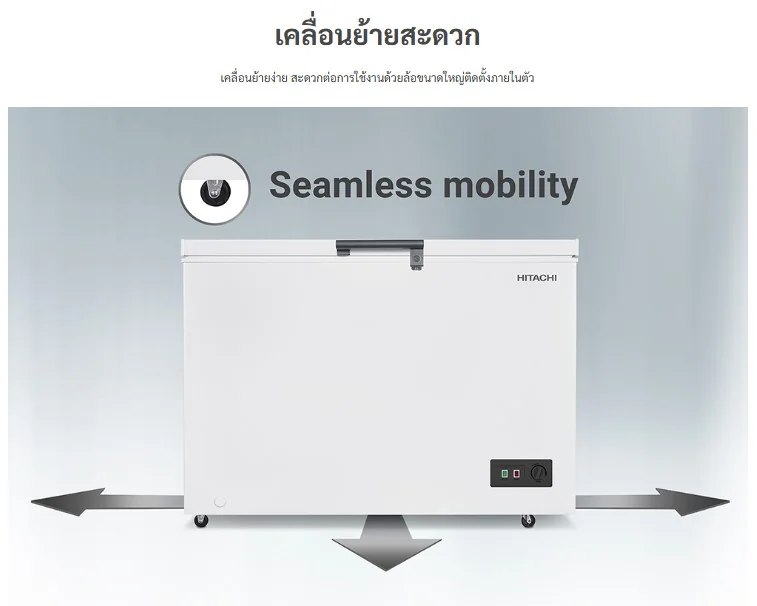 Hitachi ตู้แช่แข็งฝาทึบ 2 ระบบ รุ่น HRCJ11316MNWTH 316 ลิตร (11 คิว) สีขาว | แช่แข็ง-แช่เย็น ตะกร้า 2 ใบ ด้ามจับล็อกกุญแจ ฮิตาชิ Hitachi ตู้แช่แข็งฝาทึบ 2 ระบบ รุ่น HRCJ11316MNWTH 316 ลิตร (11 คิว) สีขาว | แช่แข็ง-แช่เย็น ตะกร้า 2 ใบ ด้ามจับล็อกกุญแจ ฮิตาชิ