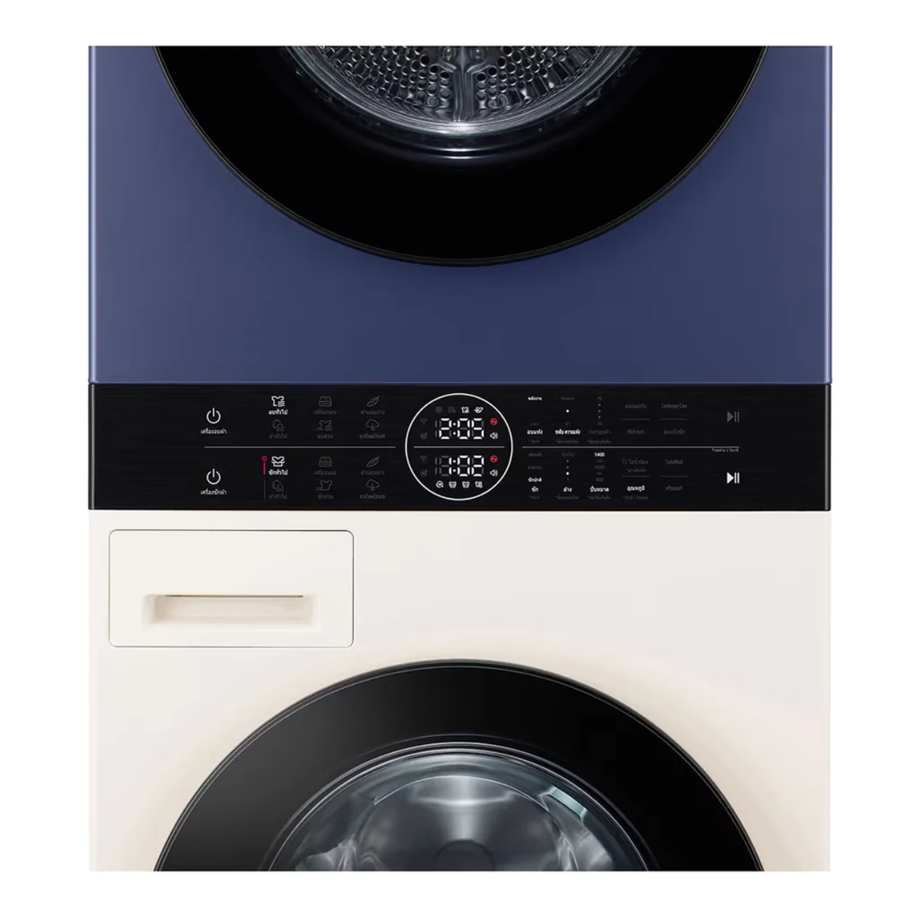 LG เครื่องซักอบผ้า WashTower ฝาหน้า รุ่น WT1410NHEN ซัก 14 กก./อบ 10 กก. สีน้ำเงิน-เบจ | AI DD ระบบอบ Heat Pump แอลจี LG เครื่องซักอบผ้า WashTower ฝาหน้า รุ่น WT1410NHEN ซัก 14 กก./อบ 10 กก. สีน้ำเงิน-เบจ | AI DD ระบบอบ Heat Pump แอลจี