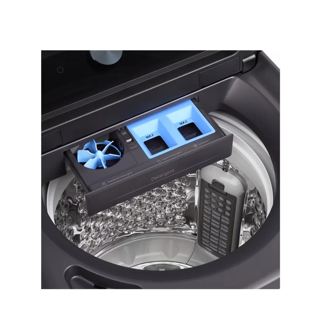 LG เครื่องซักผ้าฝาบน รุ่น TX2315DT5G ความจุซัก 15 กก. AI DD™ Inverter Direct Drive สีเอสเซนส์กราไฟต์