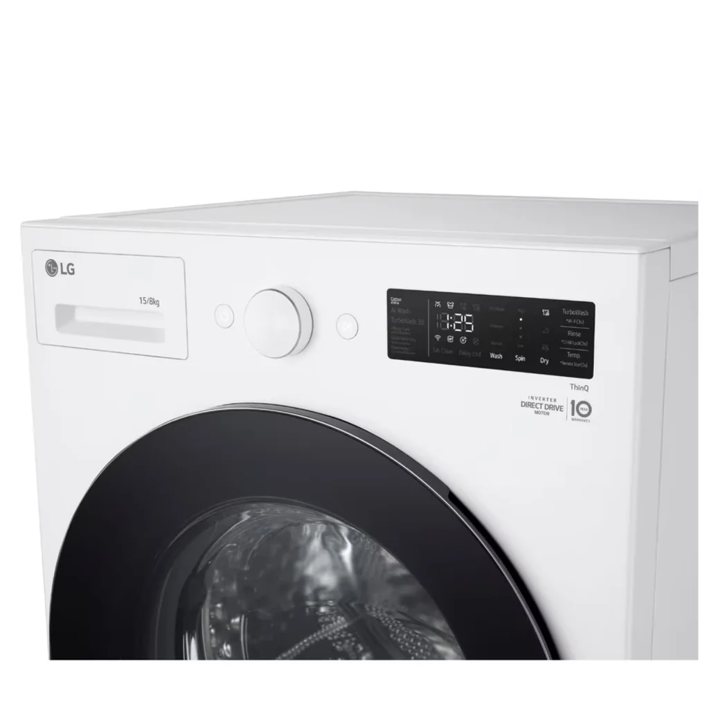LG เครื่องซักอบผ้าฝาหน้า Inverter รุ่น F2515RNEW ซัก 15/อบ 8 กก. สีขาว | AI DD TurboWash Steam ThinQ แอลจี LG เครื่องซักอบผ้าฝาหน้า Inverter รุ่น F2515RNEW ซัก 15/อบ 8 กก. สีขาว | AI DD TurboWash Steam ThinQ แอลจี