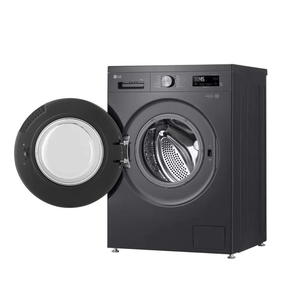 LG เครื่องซักผ้า ฝาหน้า รุ่น FB1209S5M 9 กก. สีดำ | Inverter Direct Drive มอเตอร์ต่อตรง แอลจี