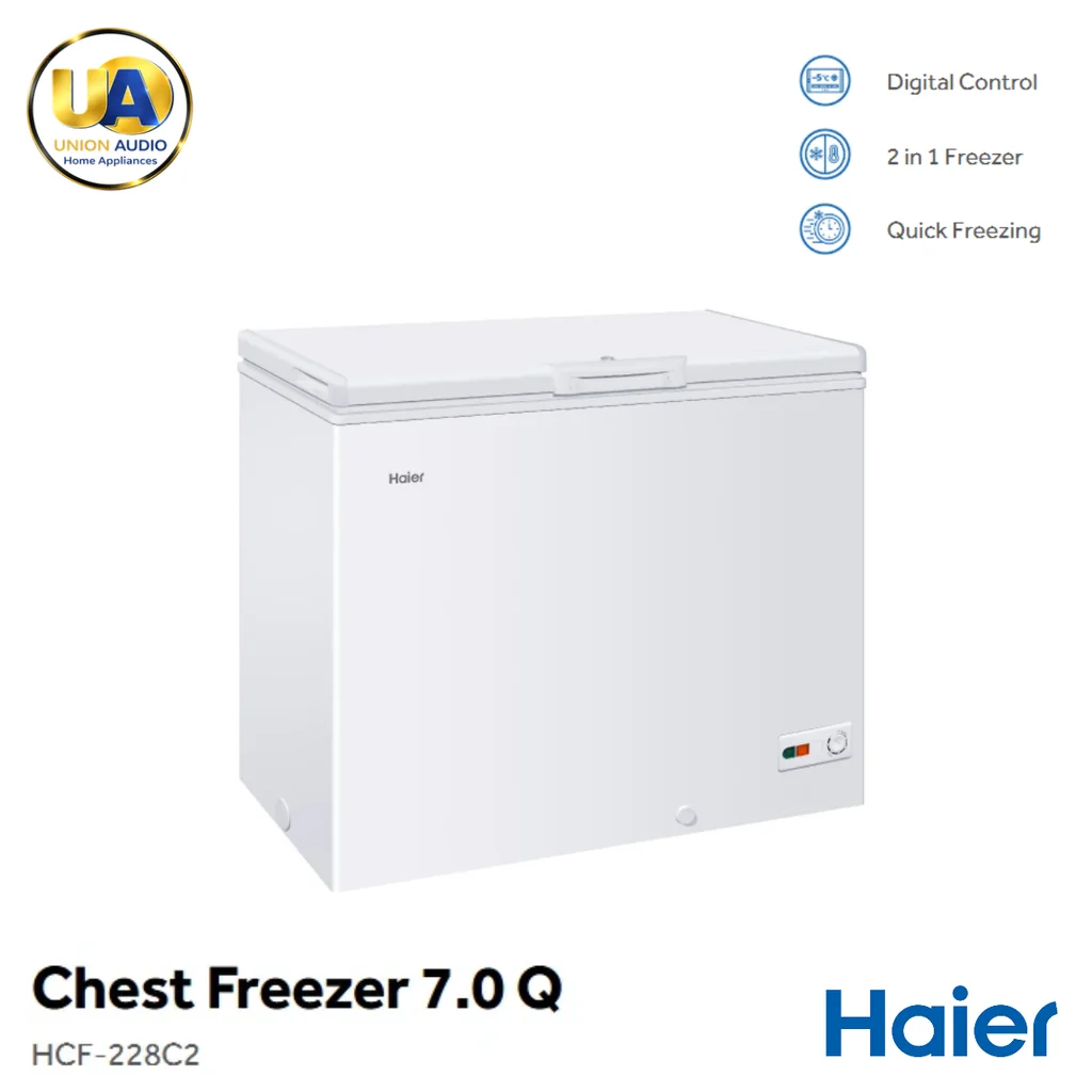 Haier ตู้แช่แข็งฝาทึบ 2 ระบบ รุ่น HCF-228C2 198 ลิตร (7.0 คิว) สีขาว | แช่แข็ง-แช่เย็น Cool 100 ชม. ไฮเออร์ Haier ตู้แช่แข็งฝาทึบ 2 ระบบ รุ่น HCF-228C2 198 ลิตร (7.0 คิว) สีขาว | แช่แข็ง-แช่เย็น Cool 100 ชม. ไฮเออร์