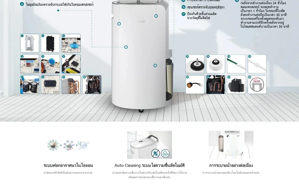LG เครื่องลดความชื้น รุ่น MD16GQSA1 16 ลิตร แอลจี