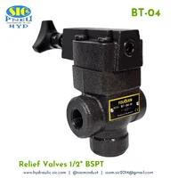 BT-04-H Relief Valve วาล์วปรับแรงดันน้ำมันไฮดรอลิค แบบต่อท่อ 1/2" : YOUQUEN BT-04-H Relief Valve วาล์วปรับแรงดันน้ำมันไฮดรอลิค แบบต่อท่อ 1/2" : YOUQUEN