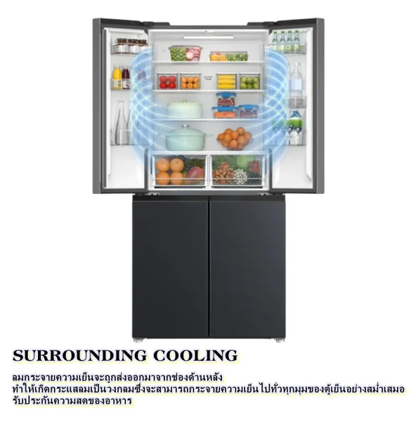 Toshiba ตู้เย็น 4 ประตู รุ่น GR-RF677WI 18.2 คิว สี Morandi Grey โตชิบา image 10 Toshiba ตู้เย็น 4 ประตู รุ่น GR-RF677WI 18.2 คิว สี Morandi Grey โตชิบา image 10