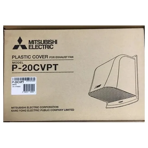 MITSUBISHI P-20CVPT ฝาครอบภายนอก แบบพลาสติก สำหรับพัดลมระบายอากาศ ติดวงกบ ใบพัด 8" P20CVPT ฝาครอบท่อกันฝน image 4 MITSUBISHI P-20CVPT ฝาครอบภายนอก แบบพลาสติก สำหรับพัดลมระบายอากาศ ติดวงกบ ใบพัด 8" P20CVPT ฝาครอบท่อกันฝน image 4