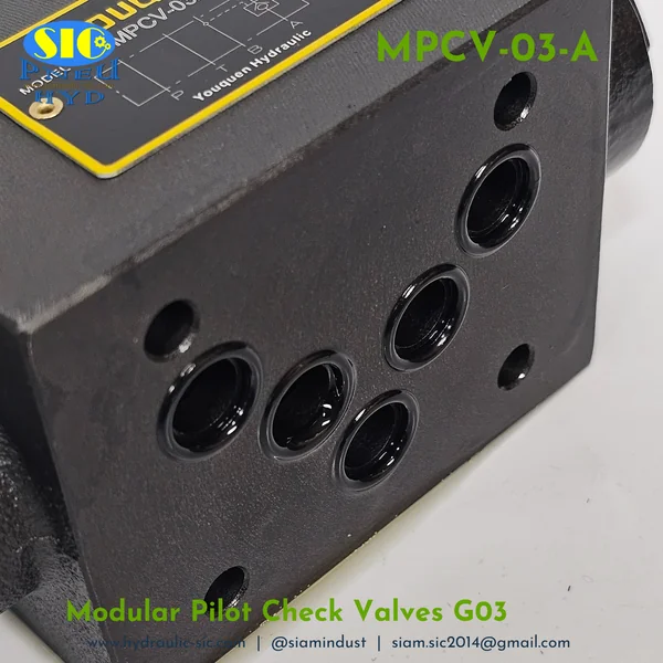 MPCV-03-A : Modular Pilot Check Valve G03 วาล์วกันตก แบบซ้อน YOUQUEN image 6 MPCV-03-A : Modular Pilot Check Valve G03 วาล์วกันตก แบบซ้อน YOUQUEN image 6