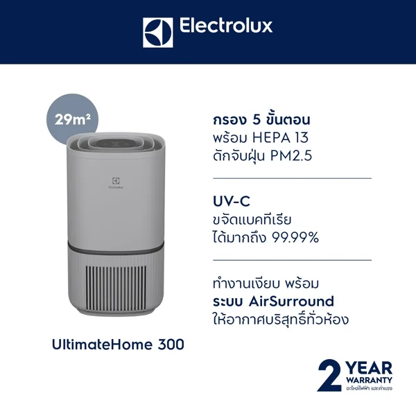 Electrolux เครื่องฟอกอากาศ รุ่น EP32-26UGA อีเลคโทรลักซ์ image 1 Electrolux เครื่องฟอกอากาศ รุ่น EP32-26UGA อีเลคโทรลักซ์ image 1