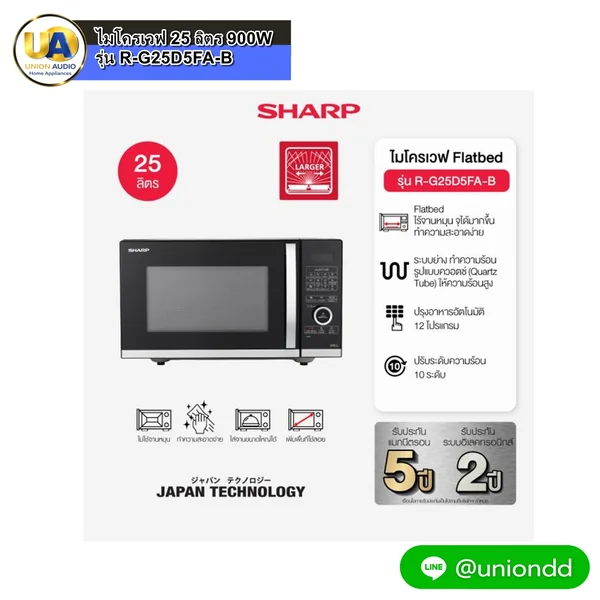 Sharp ไมโครเวฟ 25 ลิตร ชาร์ป image 1 Sharp ไมโครเวฟ 25 ลิตร ชาร์ป image 1