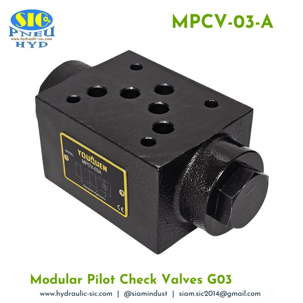 MPCV-03-A : Modular Pilot Check Valve G03 วาล์วกันตก แบบซ้อน YOUQUEN image 2 MPCV-03-A : Modular Pilot Check Valve G03 วาล์วกันตก แบบซ้อน YOUQUEN image 2