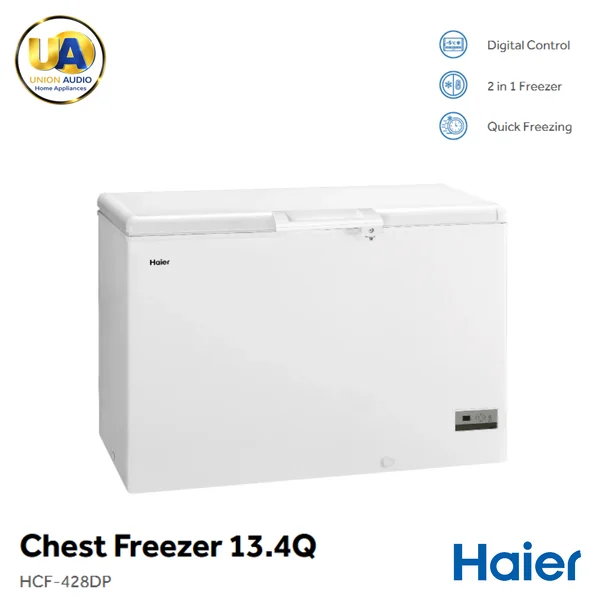 Haier ตู้แช่แข็งฝาทึบ 2 ระบบ รุ่น HCF-428DP 379 ลิตร (13.4 คิว) สีขาว | แช่แข็ง-แช่เย็น Cool 100 ชม. ไฮเออร์ image 1 Haier ตู้แช่แข็งฝาทึบ 2 ระบบ รุ่น HCF-428DP 379 ลิตร (13.4 คิว) สีขาว | แช่แข็ง-แช่เย็น Cool 100 ชม. ไฮเออร์ image 1