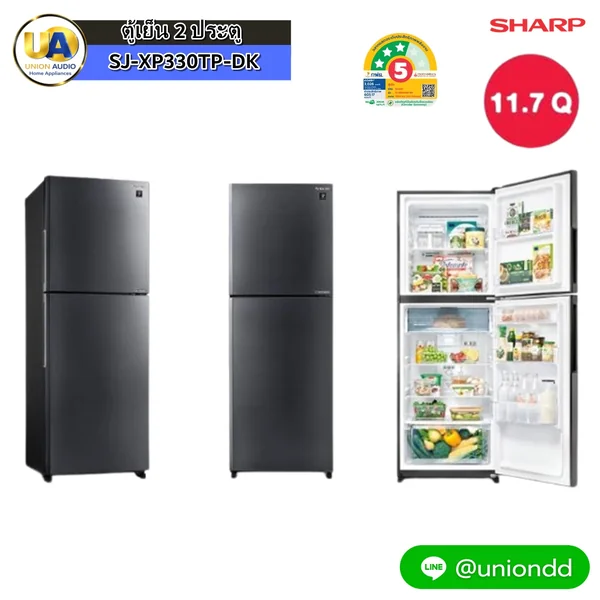 Sharp ตู้เย็น 2 ประตู รุ่น SJ-XP330TP 11.7 คิว | J-Tech Inverter ชาร์ป image 1 Sharp ตู้เย็น 2 ประตู รุ่น SJ-XP330TP 11.7 คิว | J-Tech Inverter ชาร์ป image 1