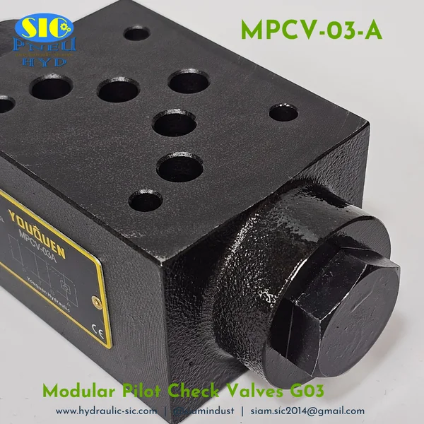 MPCV-03-A : Modular Pilot Check Valve G03 วาล์วกันตก แบบซ้อน YOUQUEN image 7 MPCV-03-A : Modular Pilot Check Valve G03 วาล์วกันตก แบบซ้อน YOUQUEN image 7