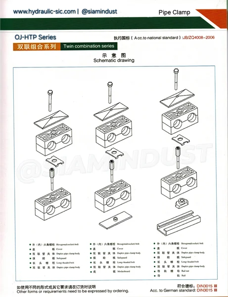 OJ-HTP-G1 Twin Pipe Clamps 6,8,10,12,15,18,20,22,25,28mm แคลมป์คู่รัดท่อ ปะกับยึดท่อแป๊บน้ำมันไฮดรอลิค image 15 OJ-HTP-G1 Twin Pipe Clamps 6,8,10,12,15,18,20,22,25,28mm แคลมป์คู่รัดท่อ ปะกับยึดท่อแป๊บน้ำมันไฮดรอลิค image 15