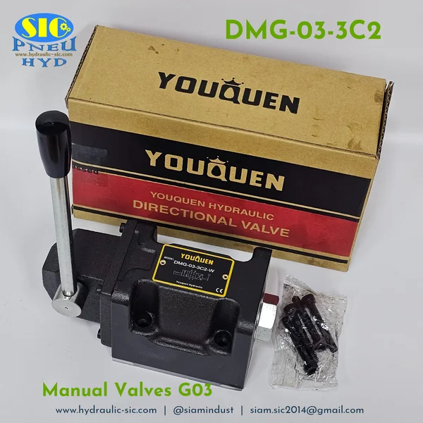 DMG-03-3C2 / 3C60 : Manual Valve วาล์วมือโยก YOUQUEN image 2 DMG-03-3C2 / 3C60 : Manual Valve วาล์วมือโยก YOUQUEN image 2